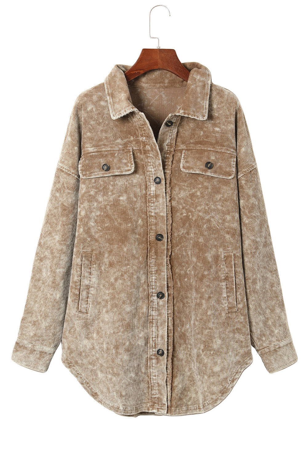 Women's Mineral-Washed Oversized Shacket