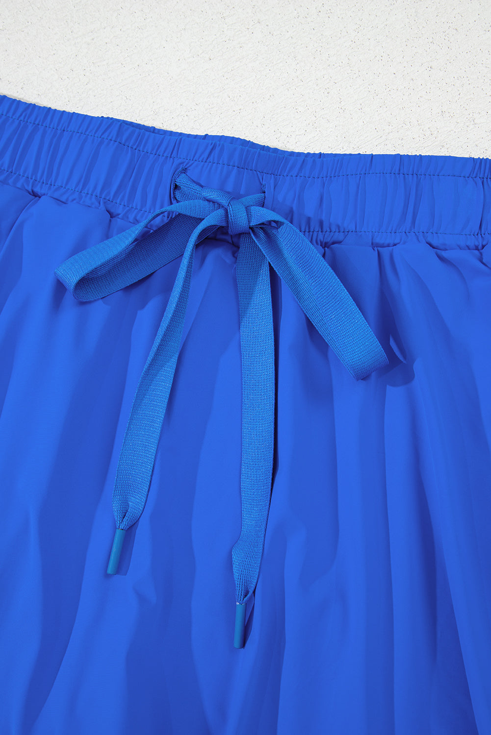 Drawcord Elastic Waistband Lined Tennis Skorts in Sky Blue