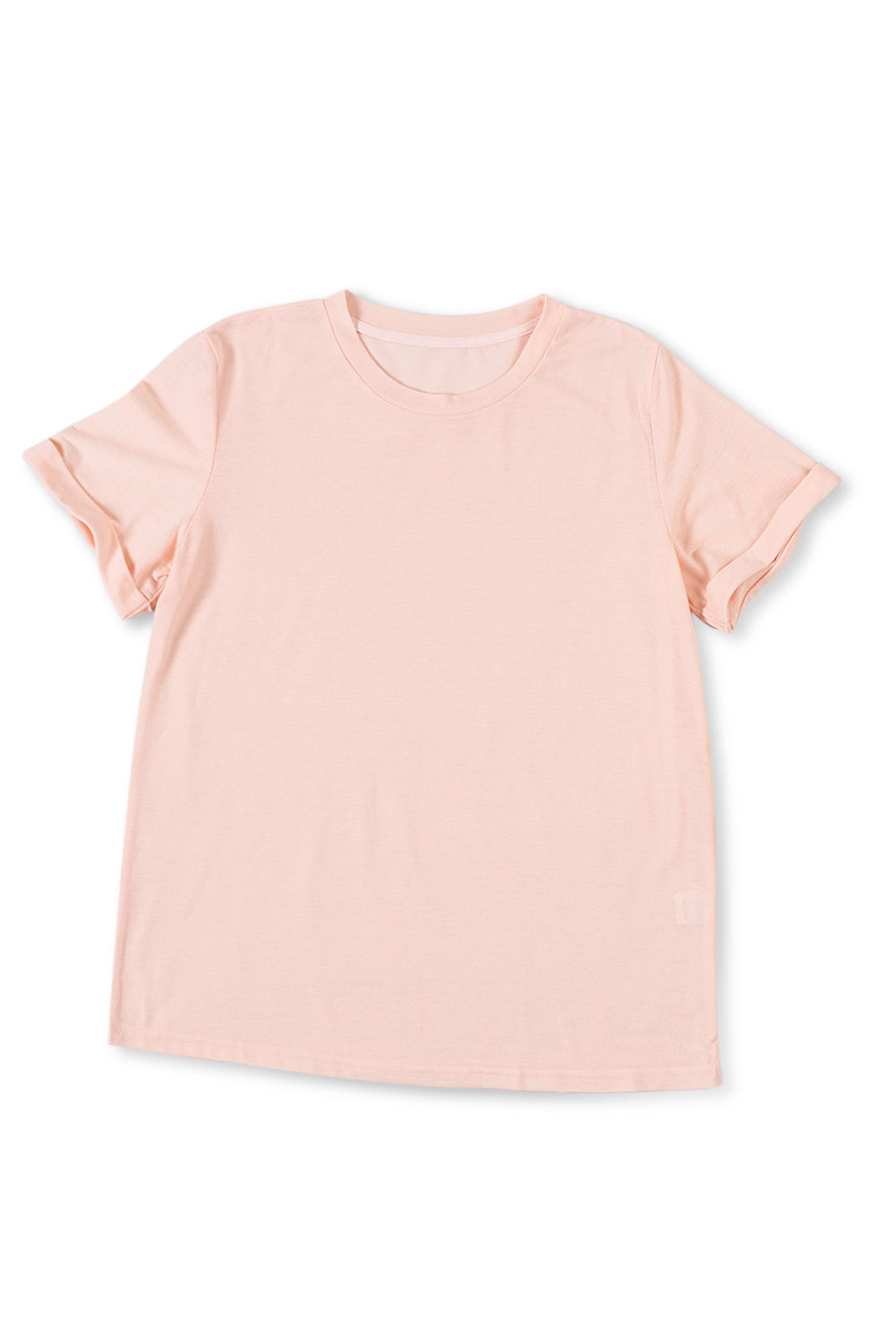 Tee for Women Solid Color Crew Neck
