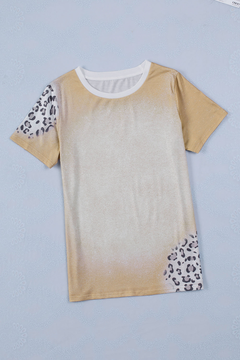 T Shirt for Women Bleached Crew Neck