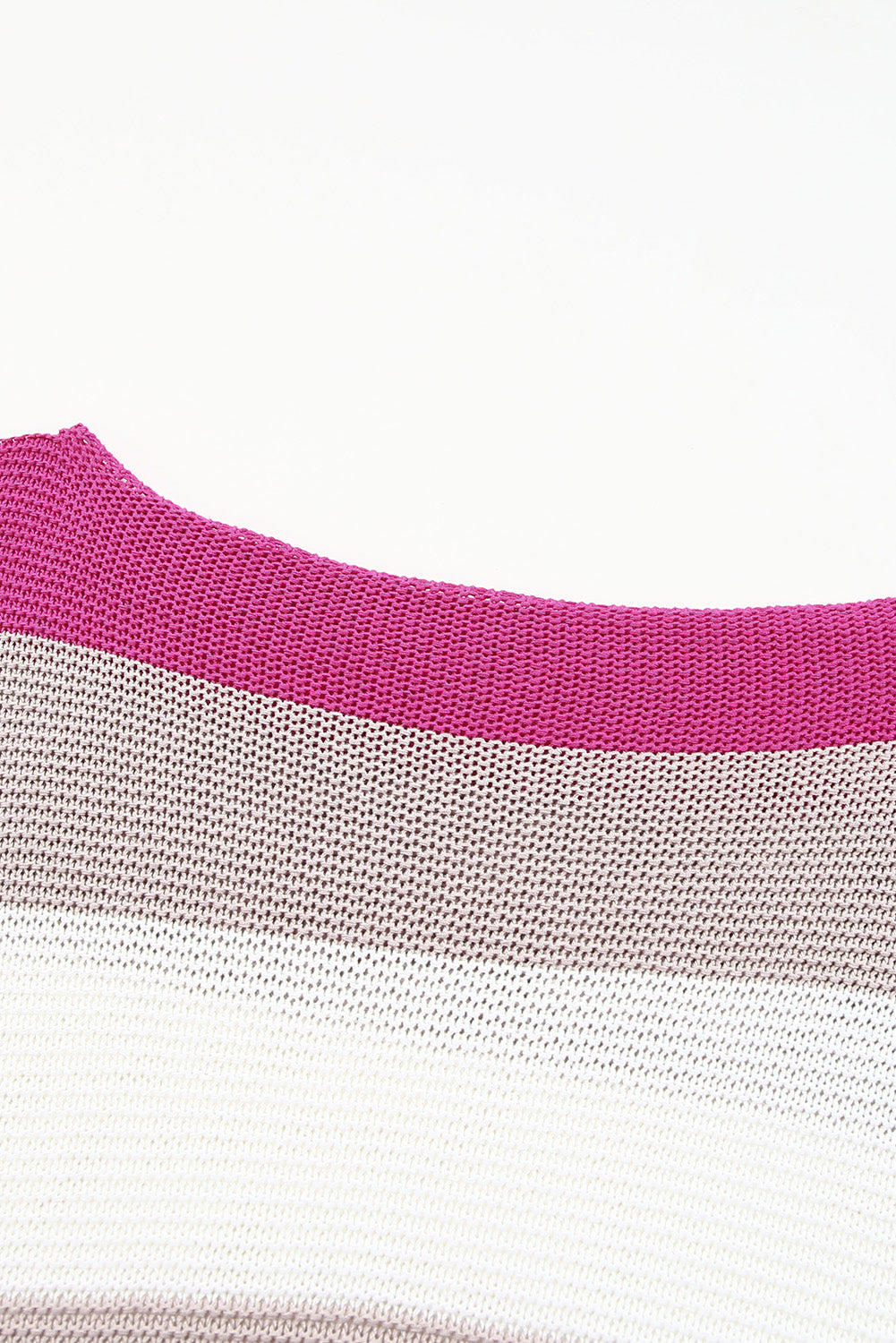 Women's Sweater Featuring Half Sleeve Stripe Knitted