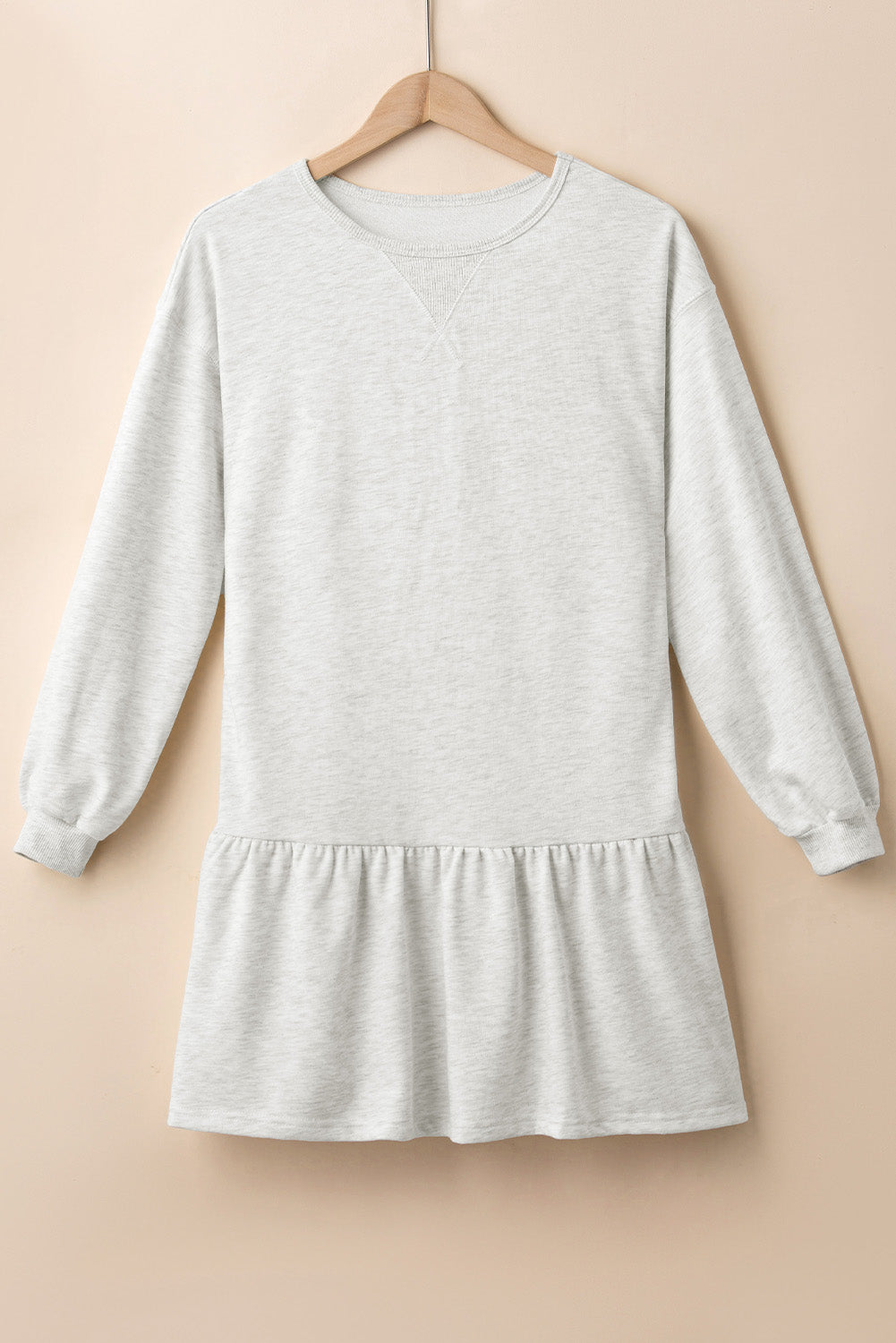 Mini Dress for Women Balloon Sleeve Ruffle-Trimmed Hem
