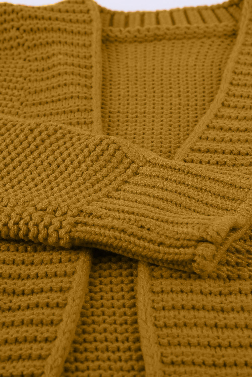 Women's Knit Cardigan with Fahion Brown Open Front Chunky