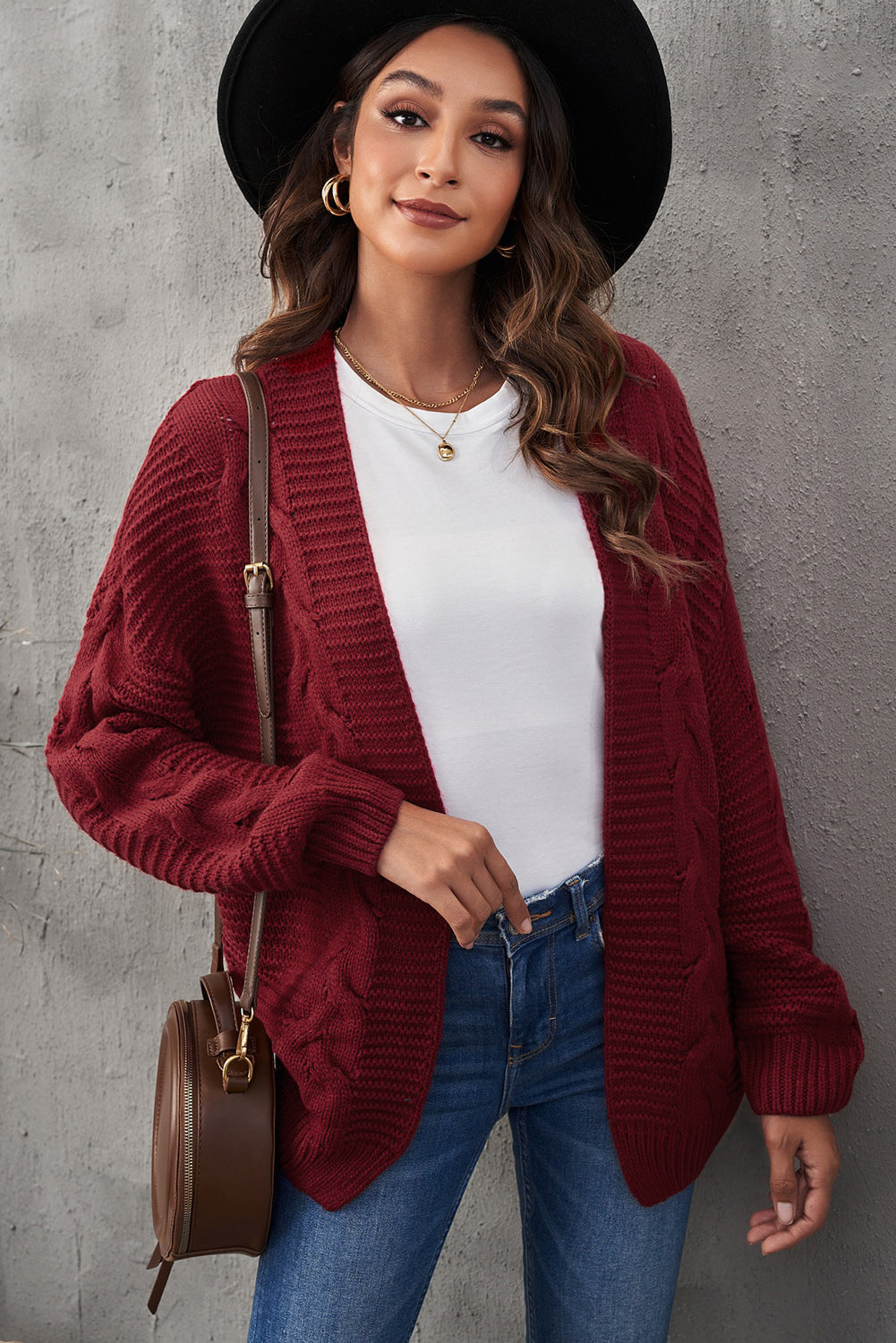Women's Chunky Wide Knit Cardigan