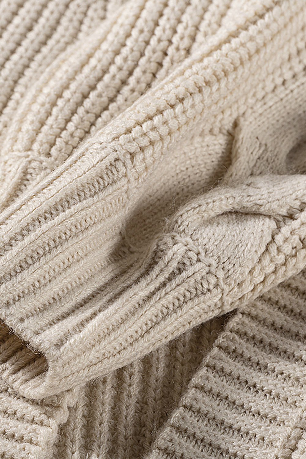 Long Cardigan for Women Cable Sleeve