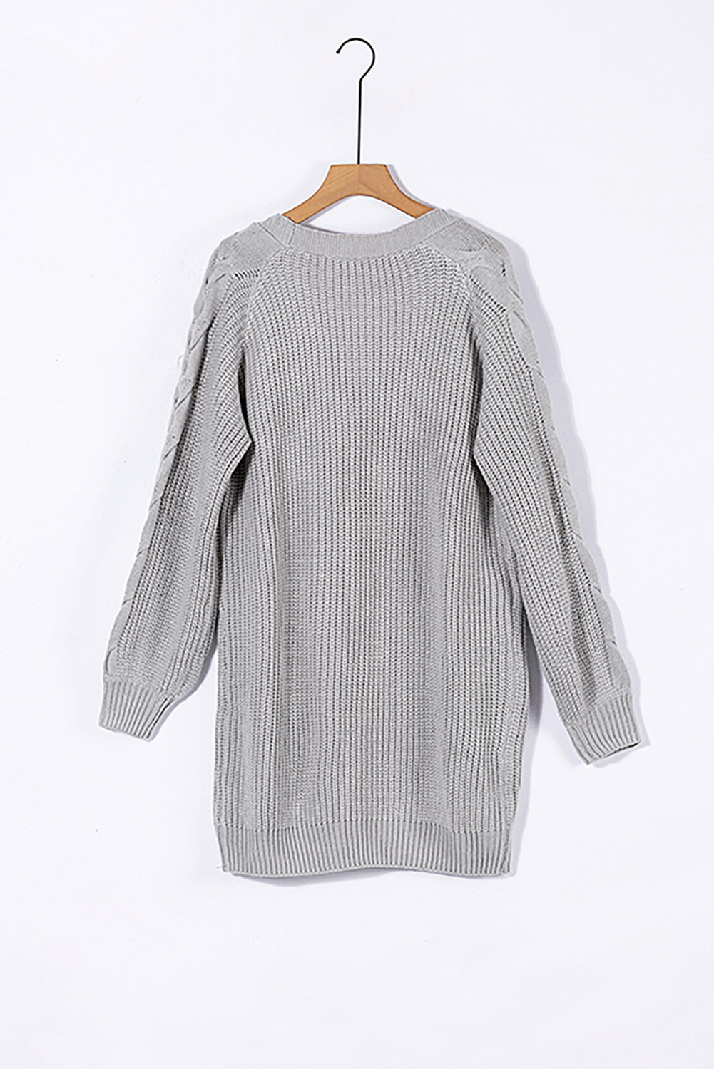 Long Cardigan for Women Cable Sleeve