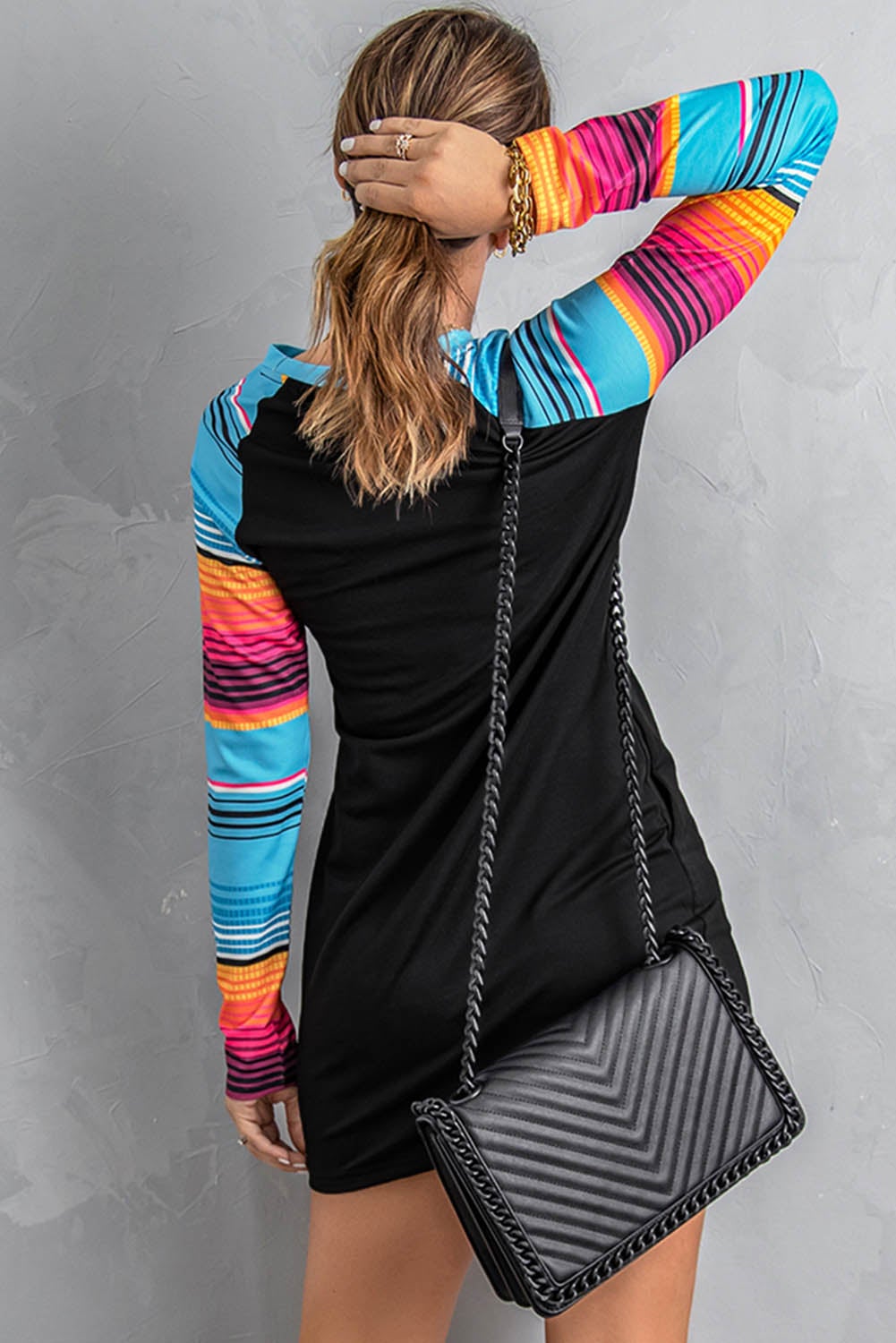 Mini Dress for Women Serape Hearts Leopard-Print