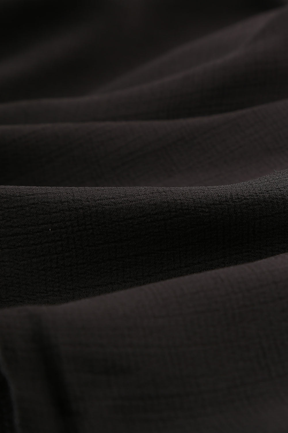 Dress for Women Ruffle-Trimmed Detailing Long-Sleeve Open-Back Black V Neck