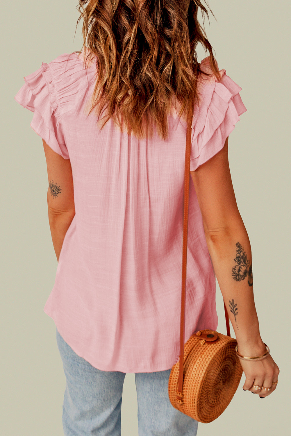 Women's Top Featuring Pink Short-Sleeve
