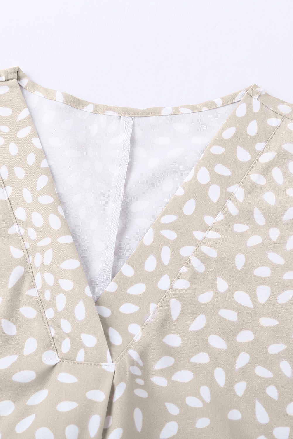 Top for Women Tunic Chic Apricot Chloe Animal Print V-neck Rolled Sleeve