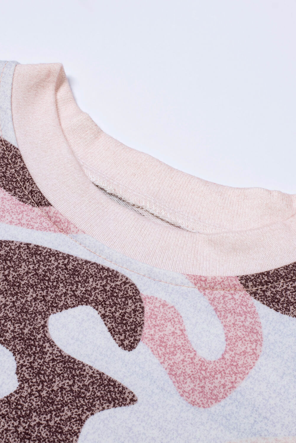 Sweatshirt for Women Pink Digital Camouflage-Print Fashion Dusty