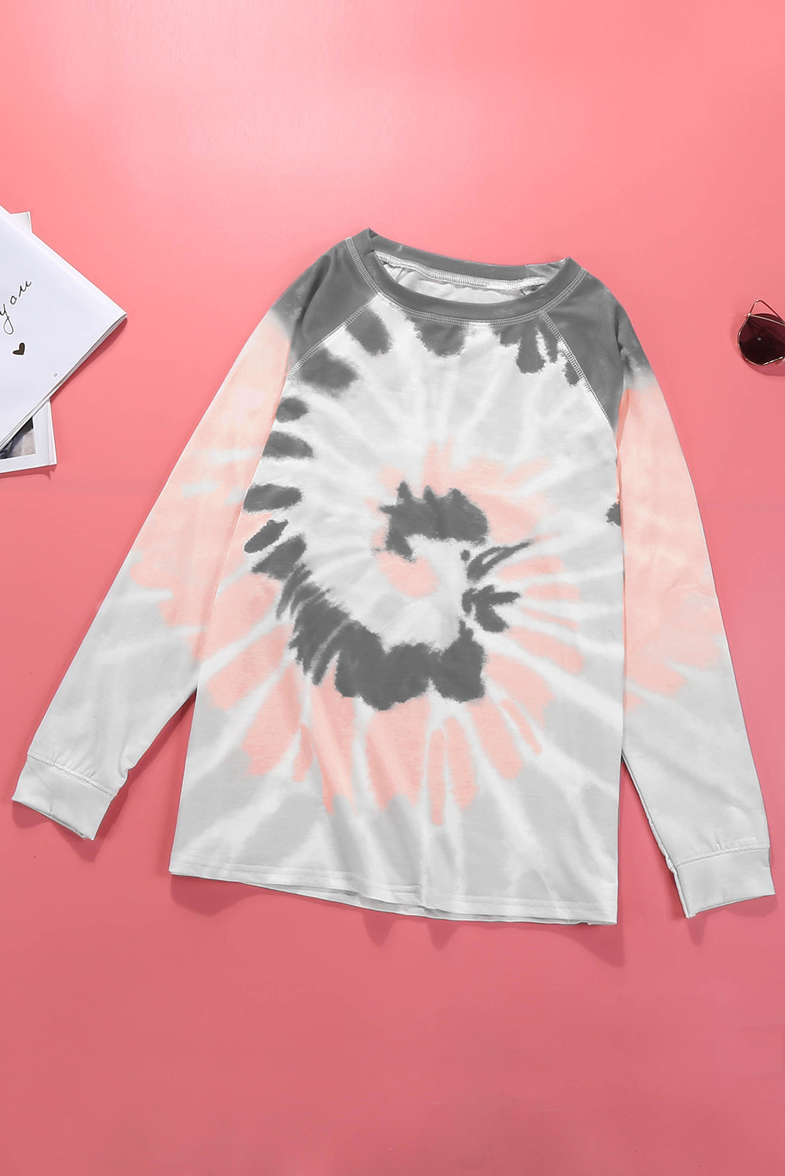 Women's Sweatshirt Featuring Ombre Tie Dye Loose Everyday Multicolor