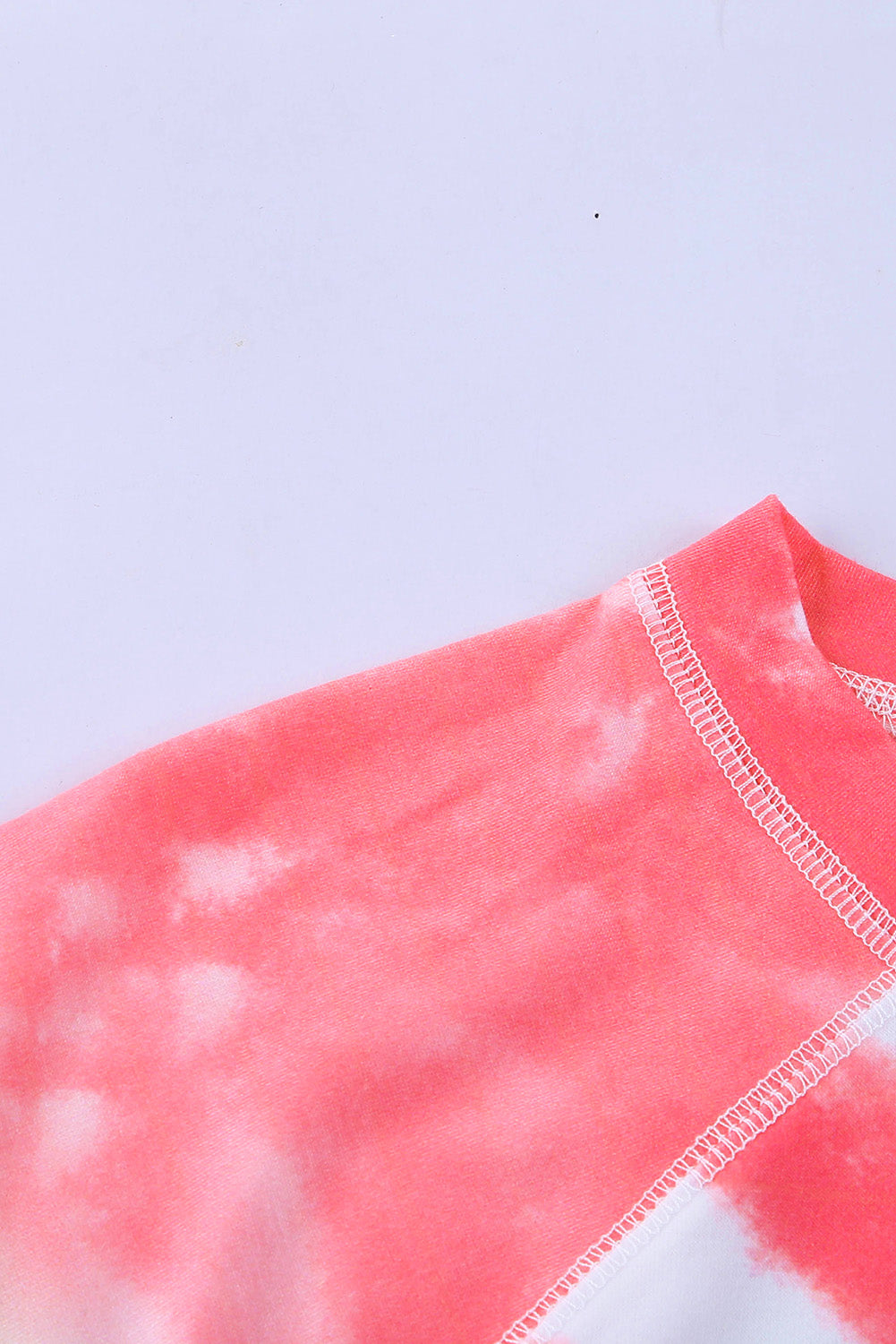 Women's Sweatshirt Featuring Dye Loose Leisure Pink Blue Ombre Tie