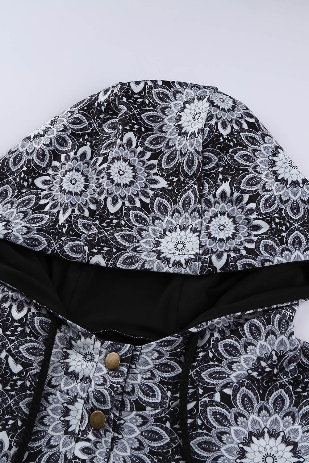 Women's Hoodie Featuring Everyday Black Tribal Print Vintage Pocket