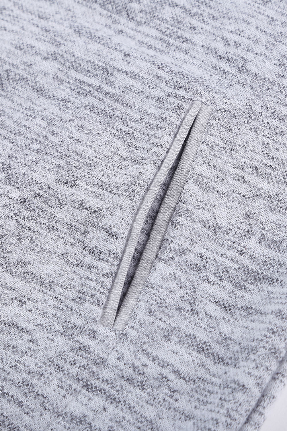 Hoodie for Women Everyday Women's Gray Pocket Design Button-Front