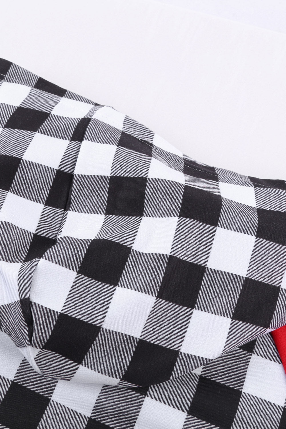 Women's Hoodie with Asymmetric Zip Red Christmas Tree Plaid Pattern