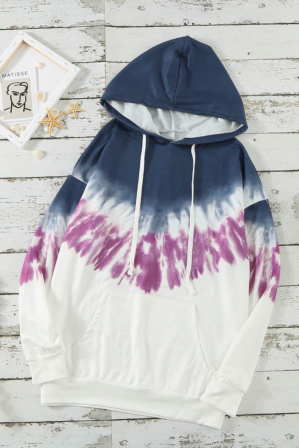 Women's Hoodie Featuring Fashion Demi Tie-dye