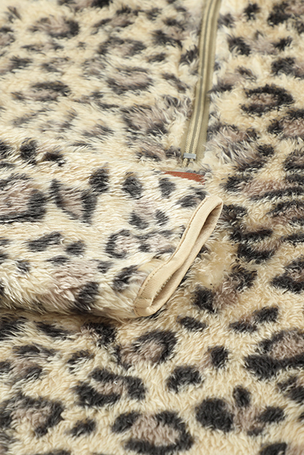 Sweatshirt for Women Leopard-Print Fleece
