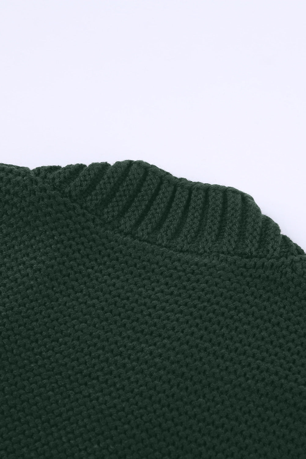 Women's Chunky Women's Green Open Front Knit Cardigan