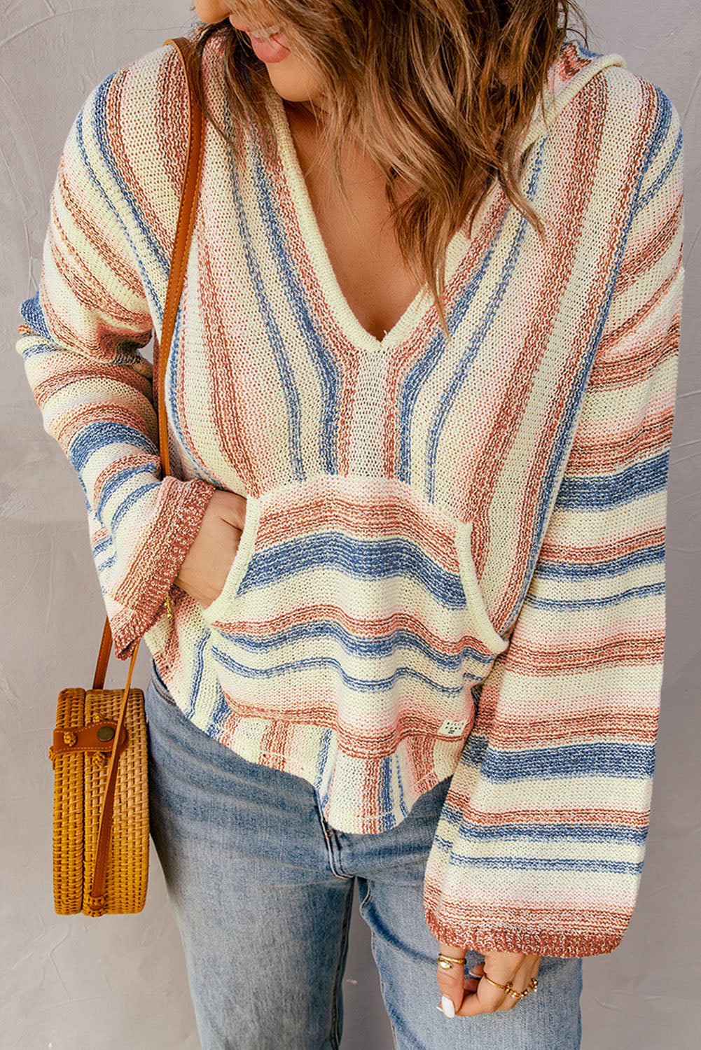 Women's Hooded Sweater Featuring Kangaroo Pocket