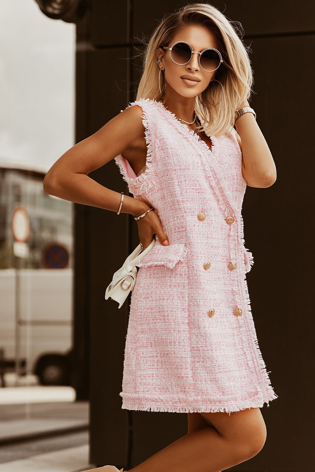 Women's Vest Double Breasted Dress