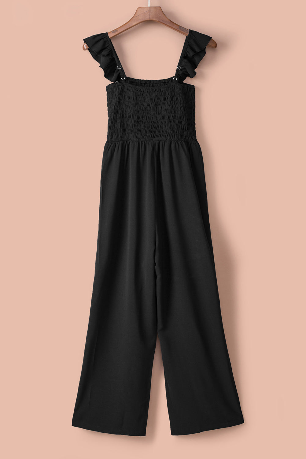 Women's Leg Jumpsuit Featuring Wide Classy Black