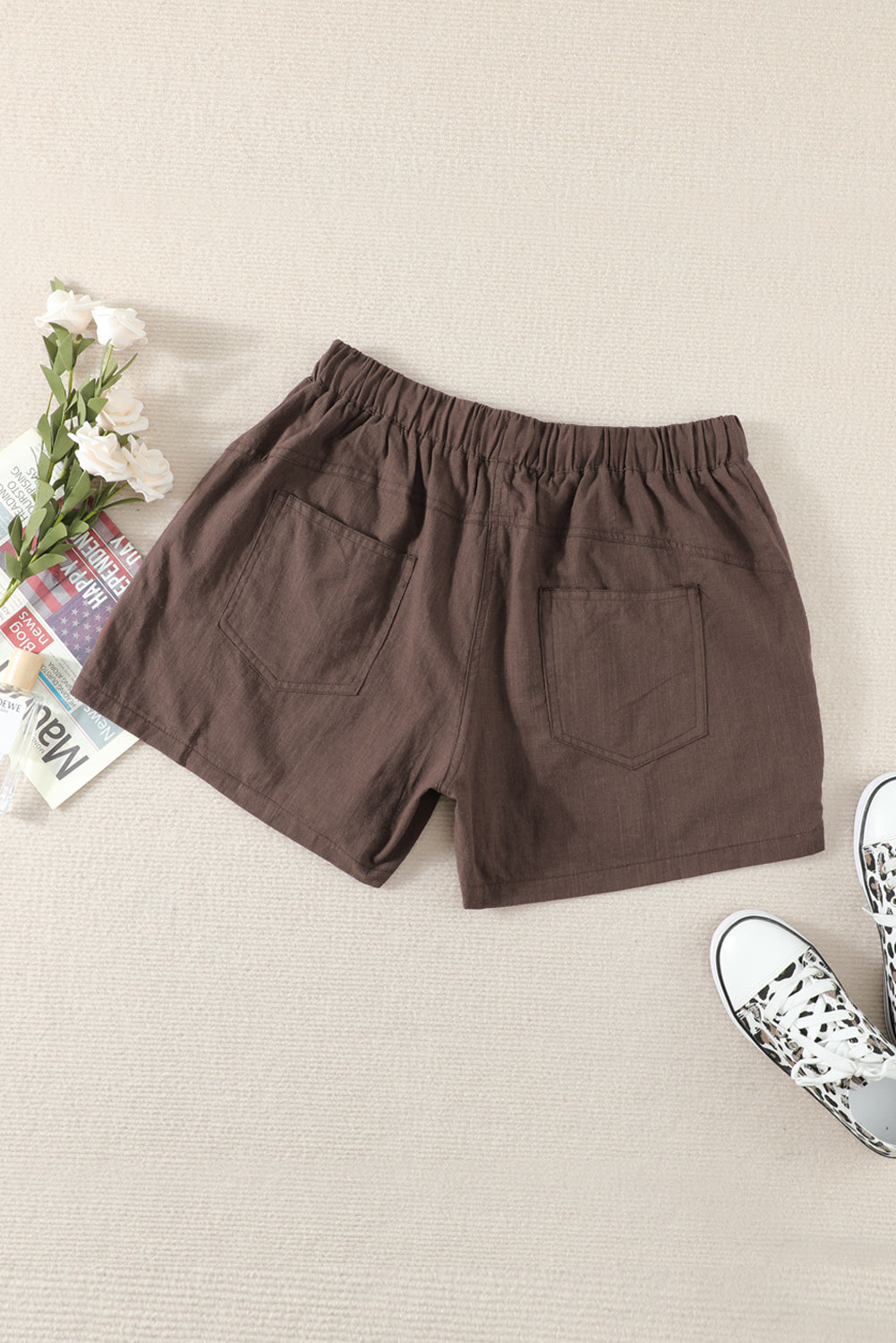 Shorts for Women Women Everyday Khaki Faylin Linen