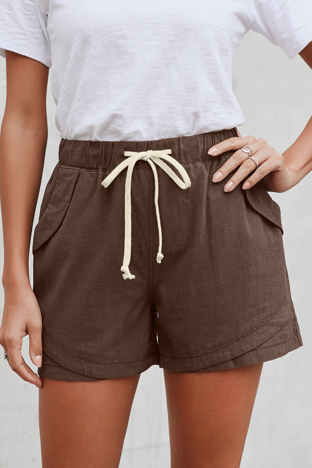Shorts for Women Women Everyday Khaki Faylin Linen