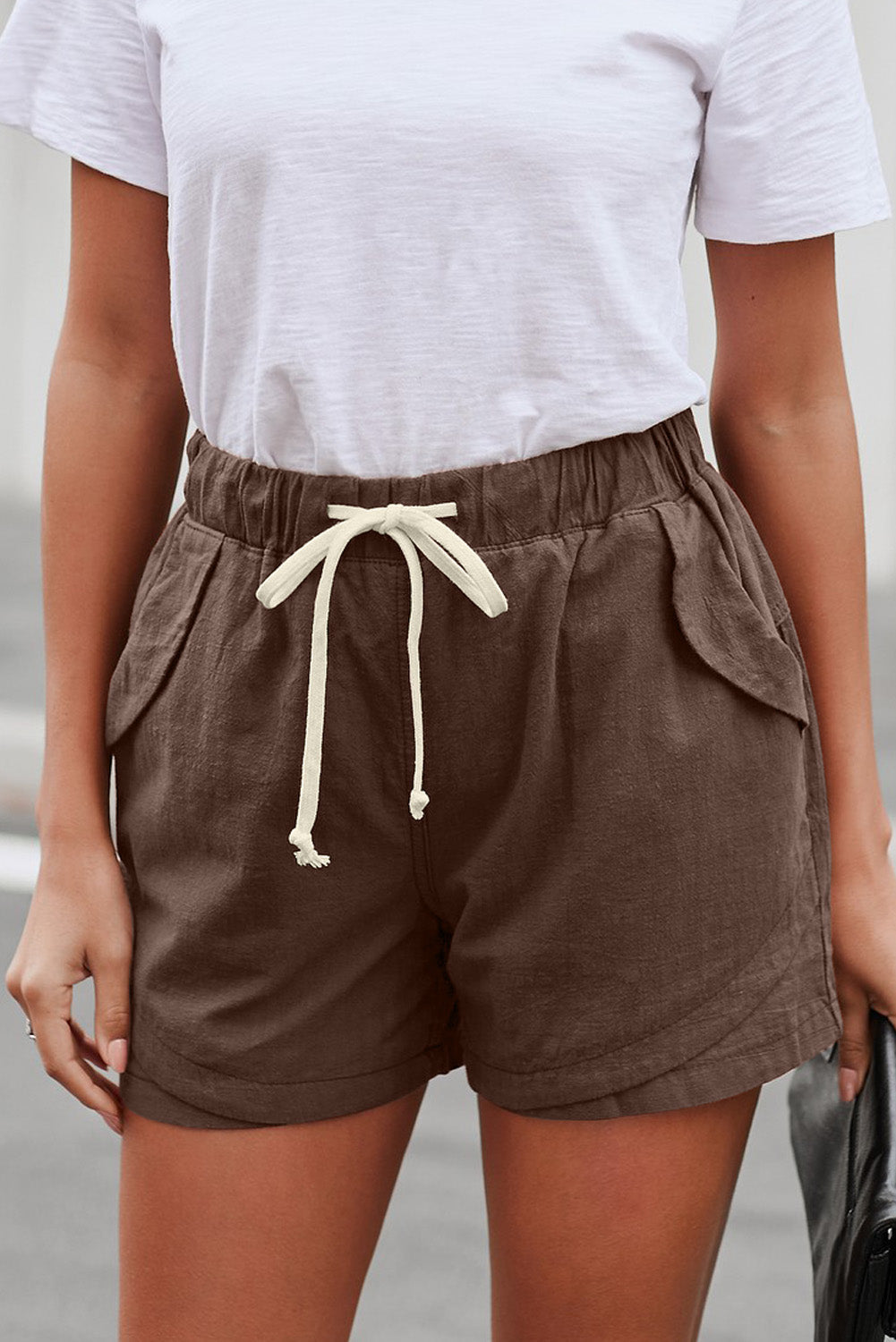 Shorts for Women Women Everyday Khaki Faylin Linen