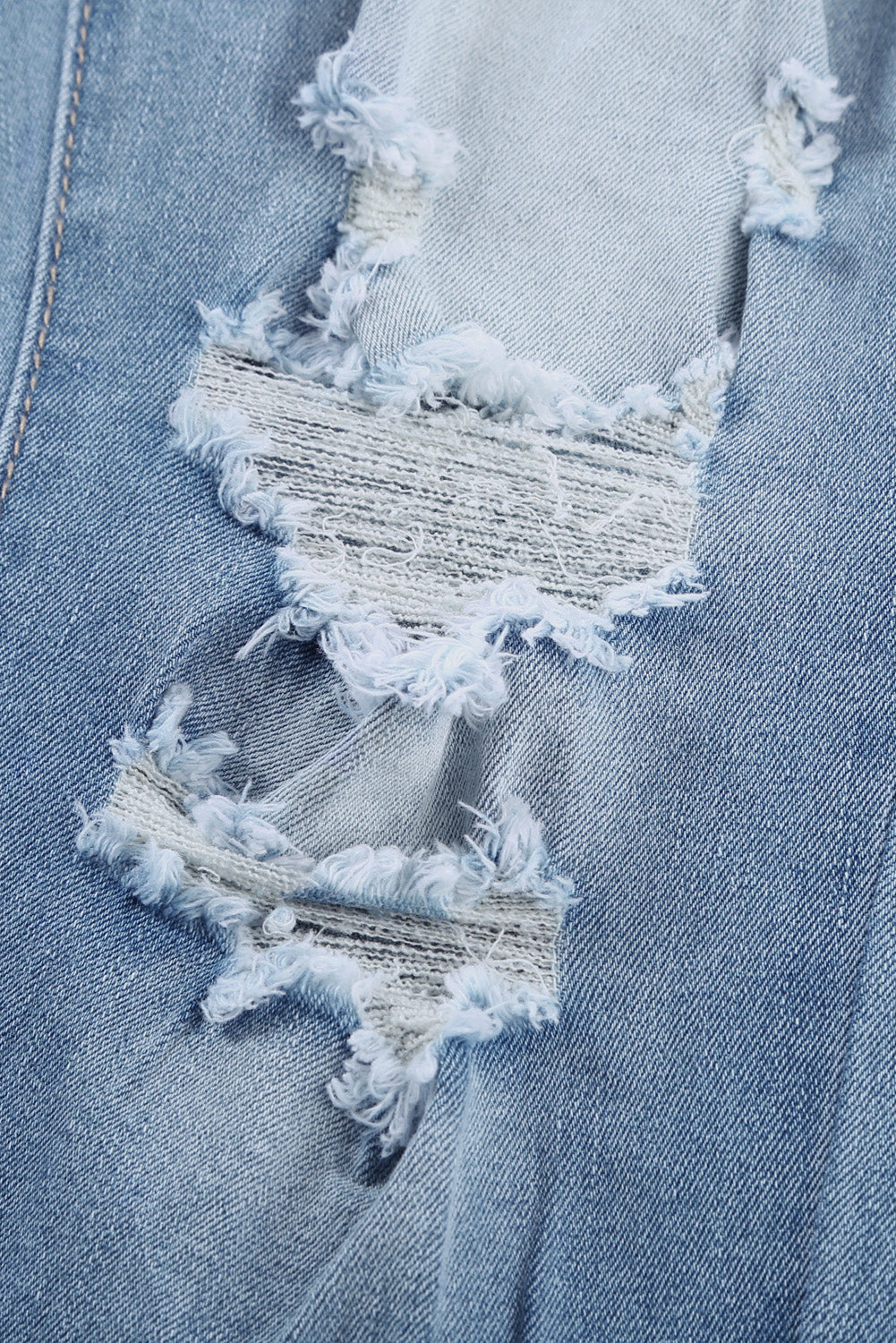 Women's Pants Featuring Fashion Light Blue Distressed Boyfriend Denim