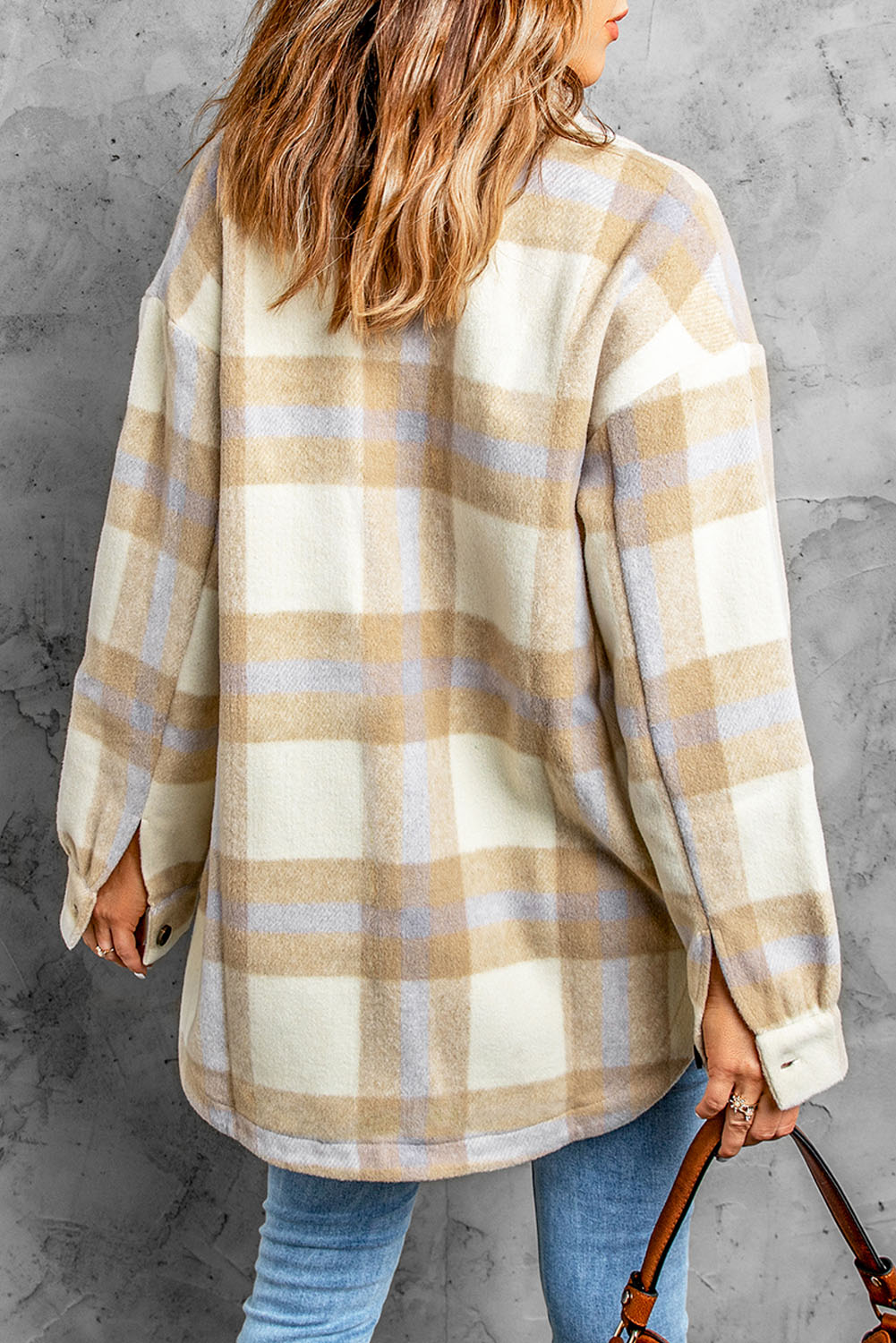 Shacket for Women Plaid Print Women