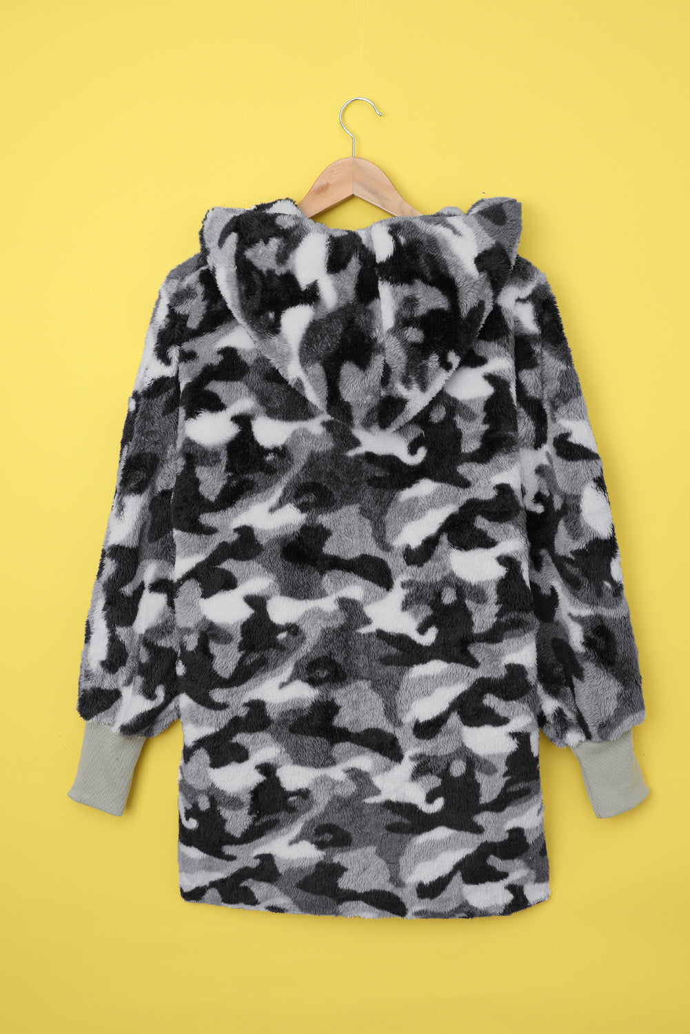 Women's Camo Fleece Hooded Coat