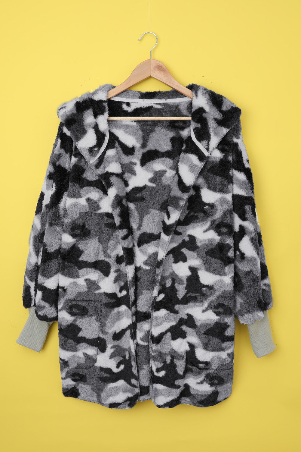 Women's Camo Fleece Hooded Coat