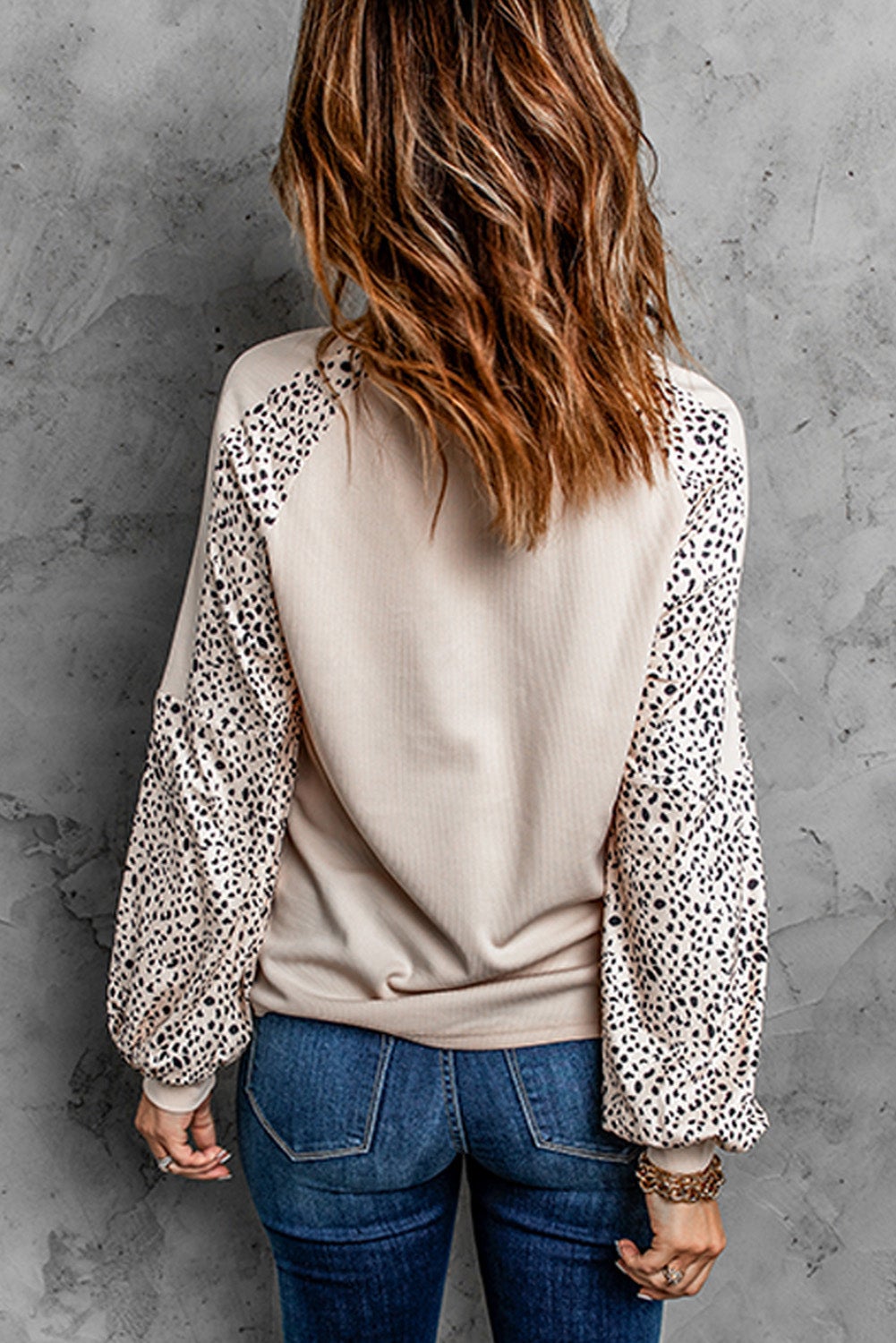 Top for Women Pullover Peaceful Love Leopard-Print