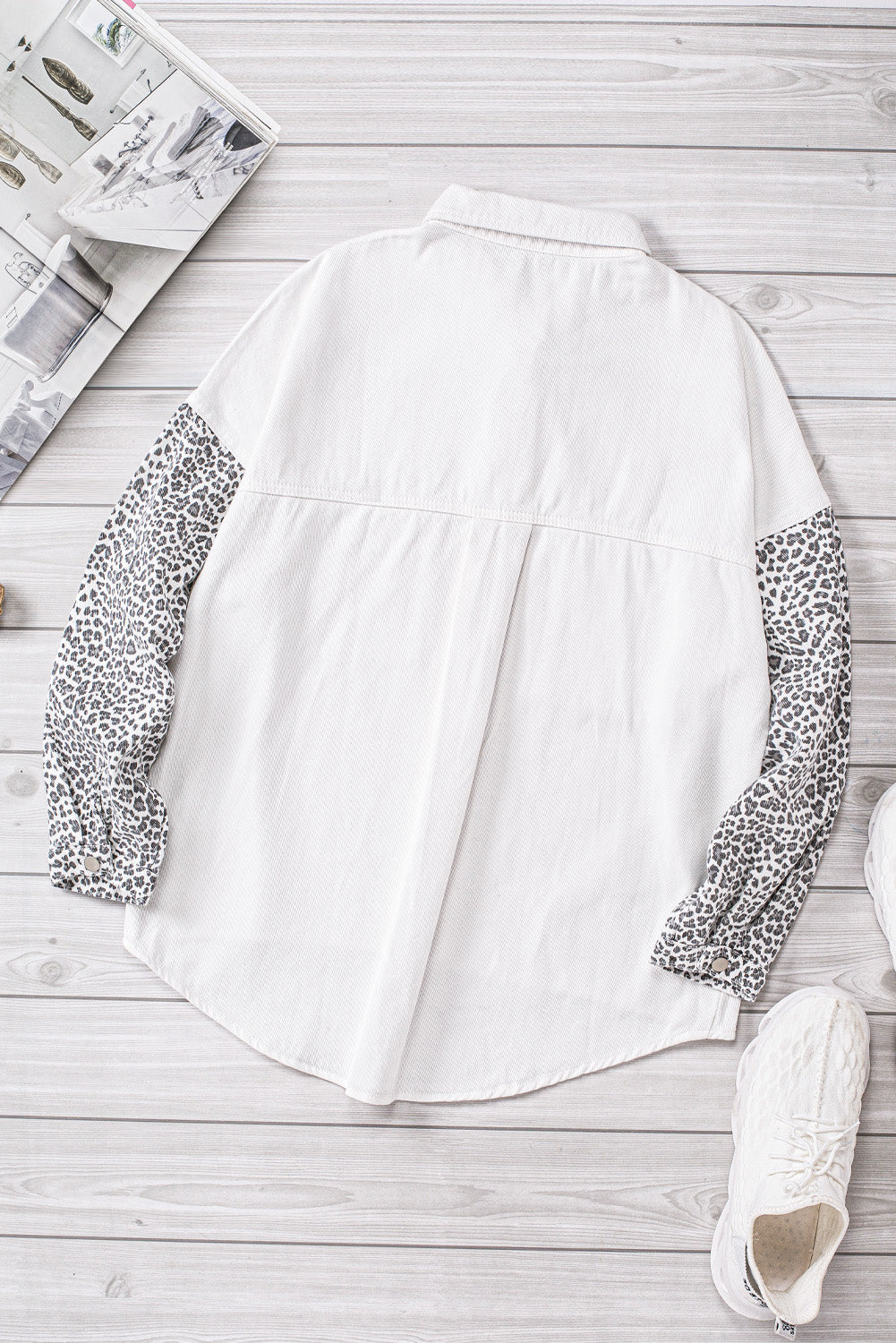 Women's White Jeans Shirt Jacket