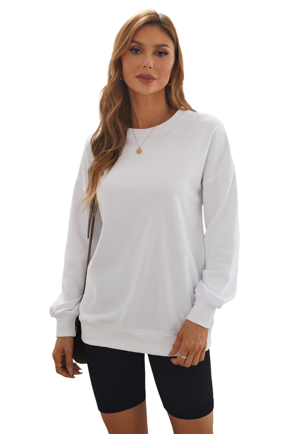 Women's White Oversized Sweatshirt