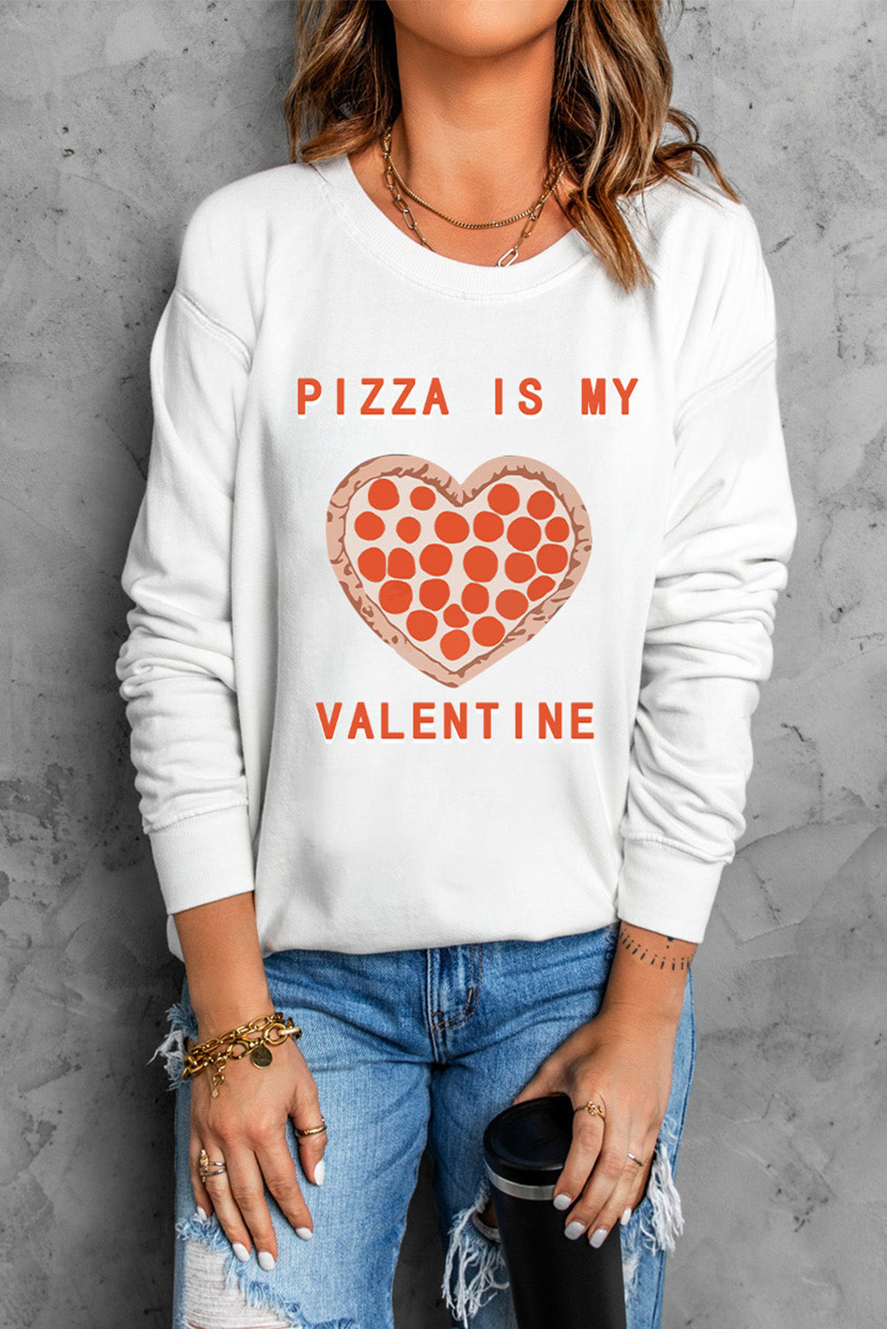 Sweatshirt for Women Graphic-Print Print