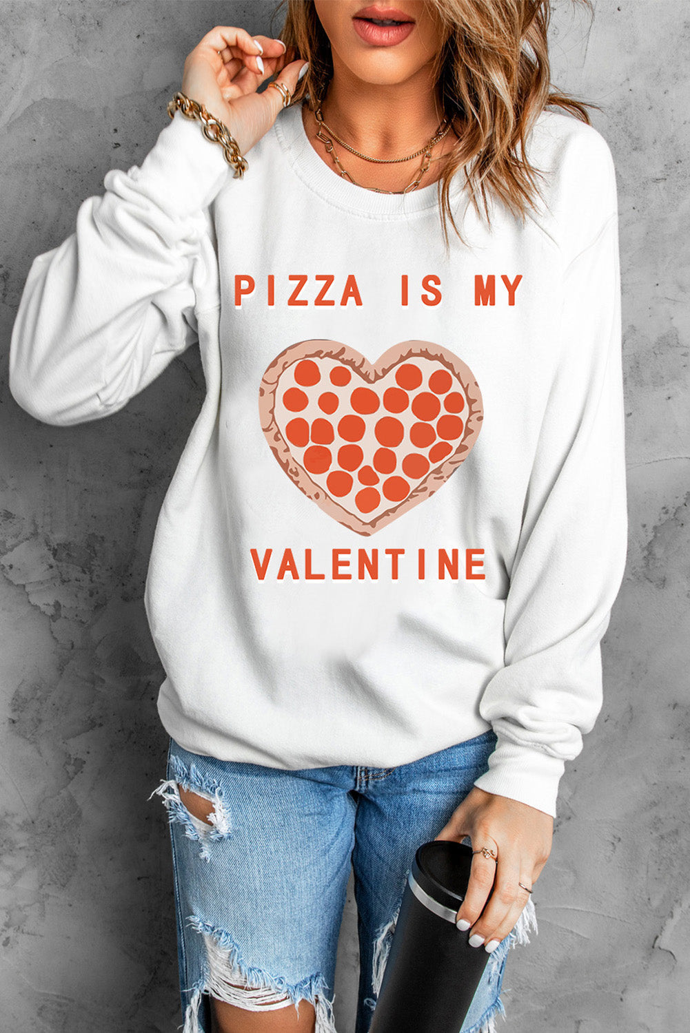 Sweatshirt for Women Graphic-Print Print