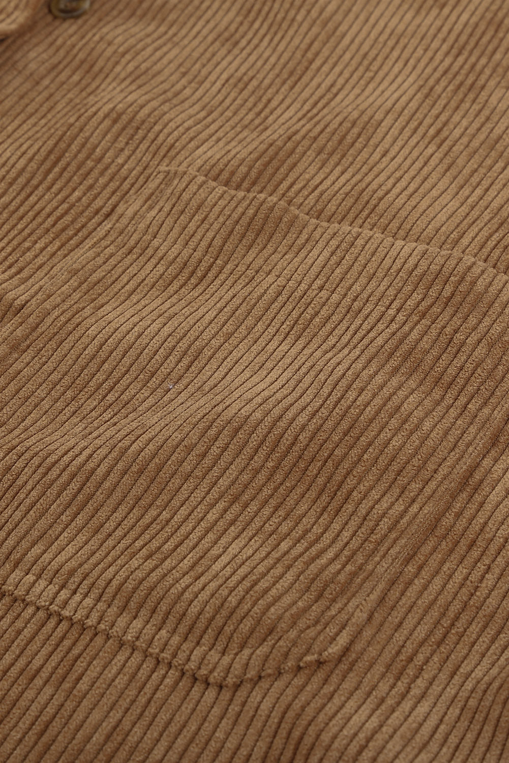 Women's T Shirt with Cord Button Pocke Women's Brown