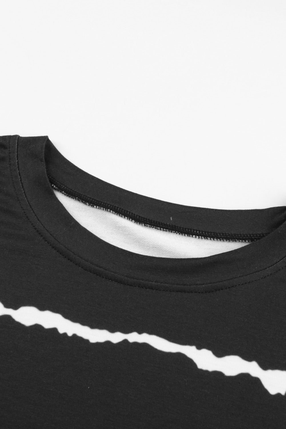 Women's Sweatshirt with Womens Tie-dye Stripes Black
