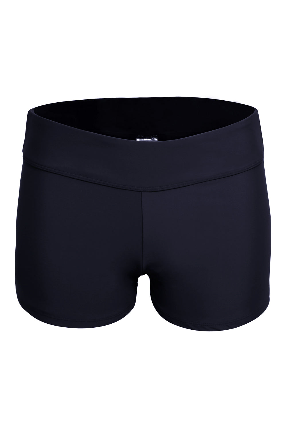 Women's Shorts with Swimsuit Bottom Womens Black Wide Waistband