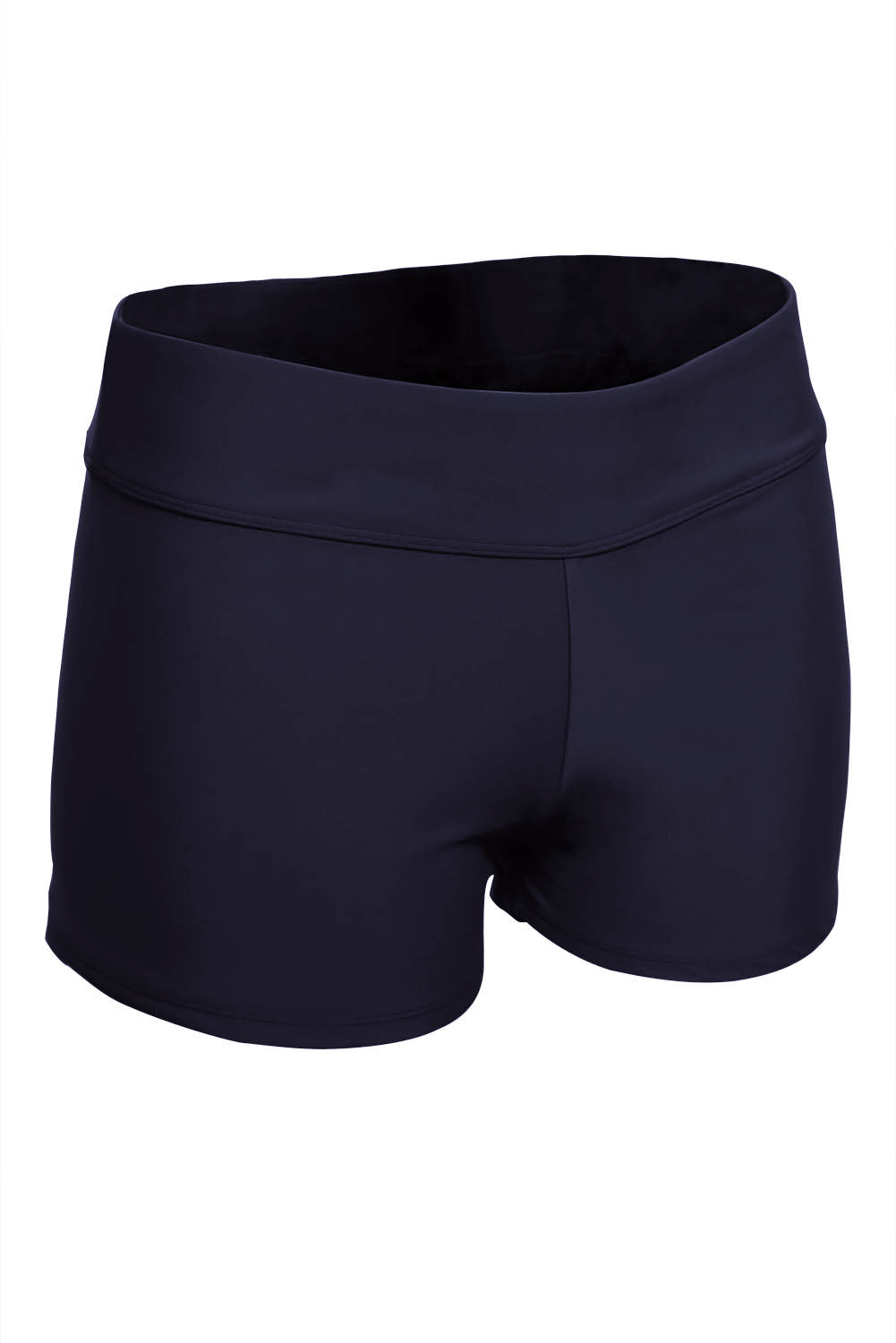 Women's Shorts with Swimsuit Bottom Womens Black Wide Waistband
