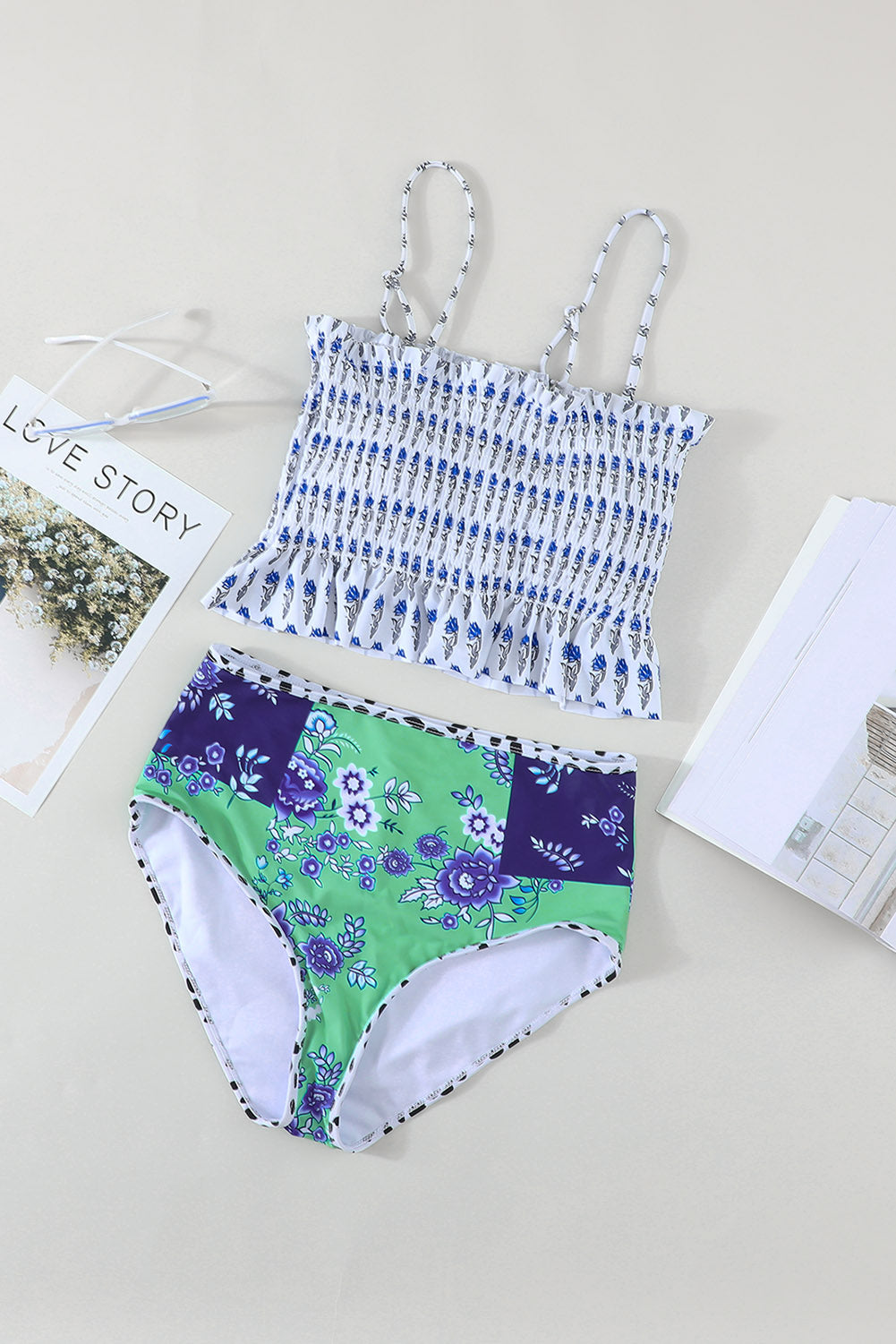Women's Shirred High waisted swimsuits