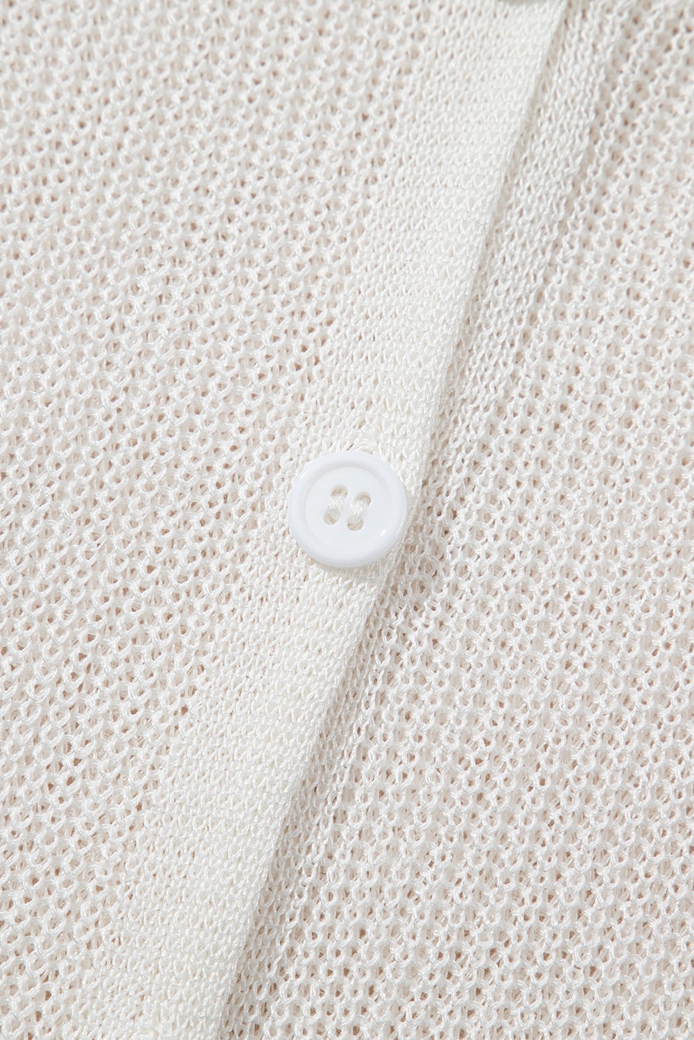 Button Lightweight V-Neck Front Bell Sleeve Cardigan Knit Top