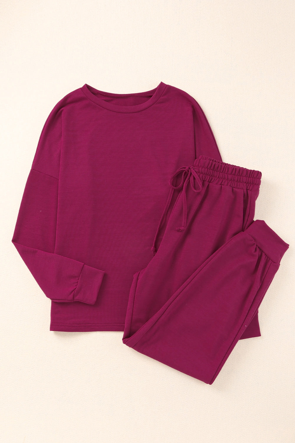 and Long-Sleeved Pullover Jogger Pants Lounge Set