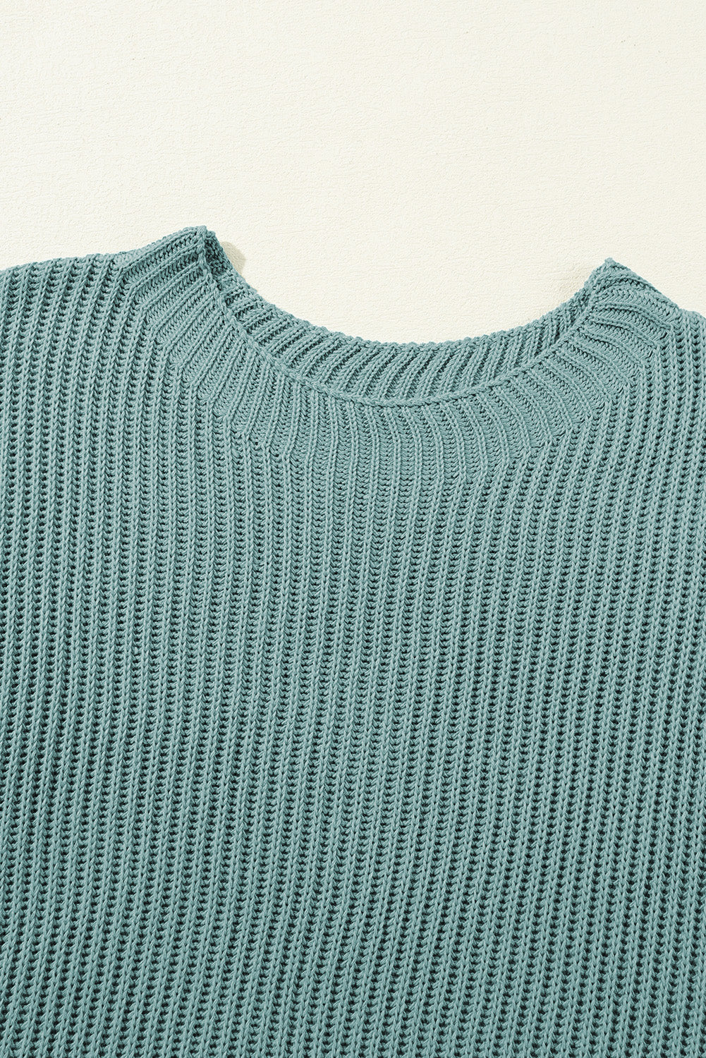 Slit Short-Sleeved Side Roomy Knit Top