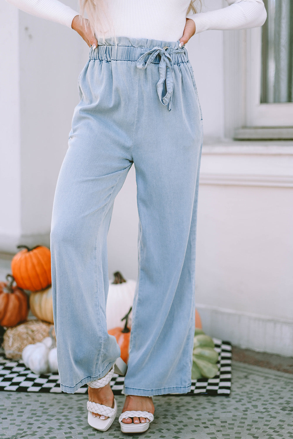 Women's High-Rise Wide-Leg Tencel Jeans