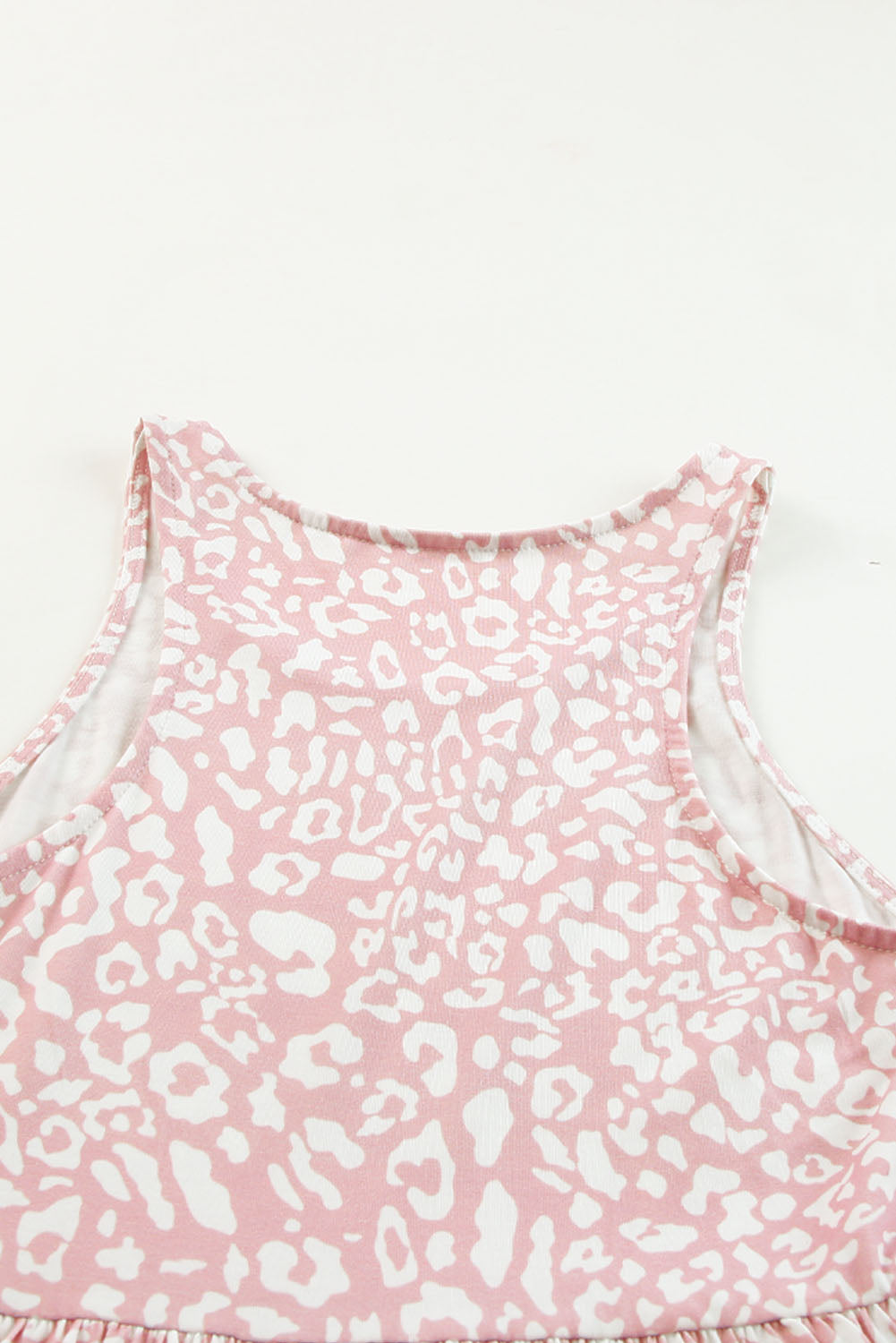 Women's Maxi Dress with Leopard-Print Pocket-Detail Sleeveless