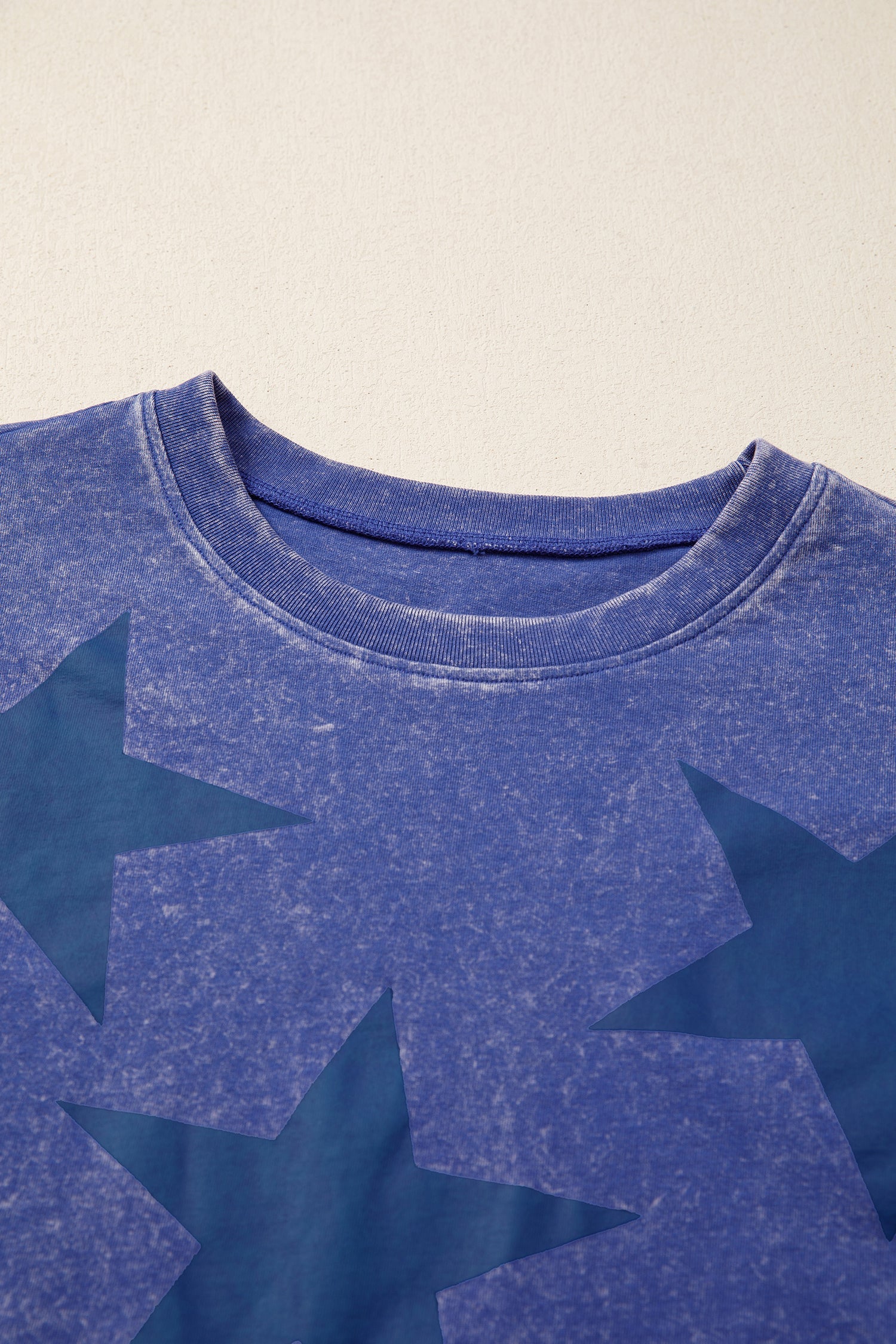 Day Star Independence Star Printed Mineral Wash T Shirt in Blue