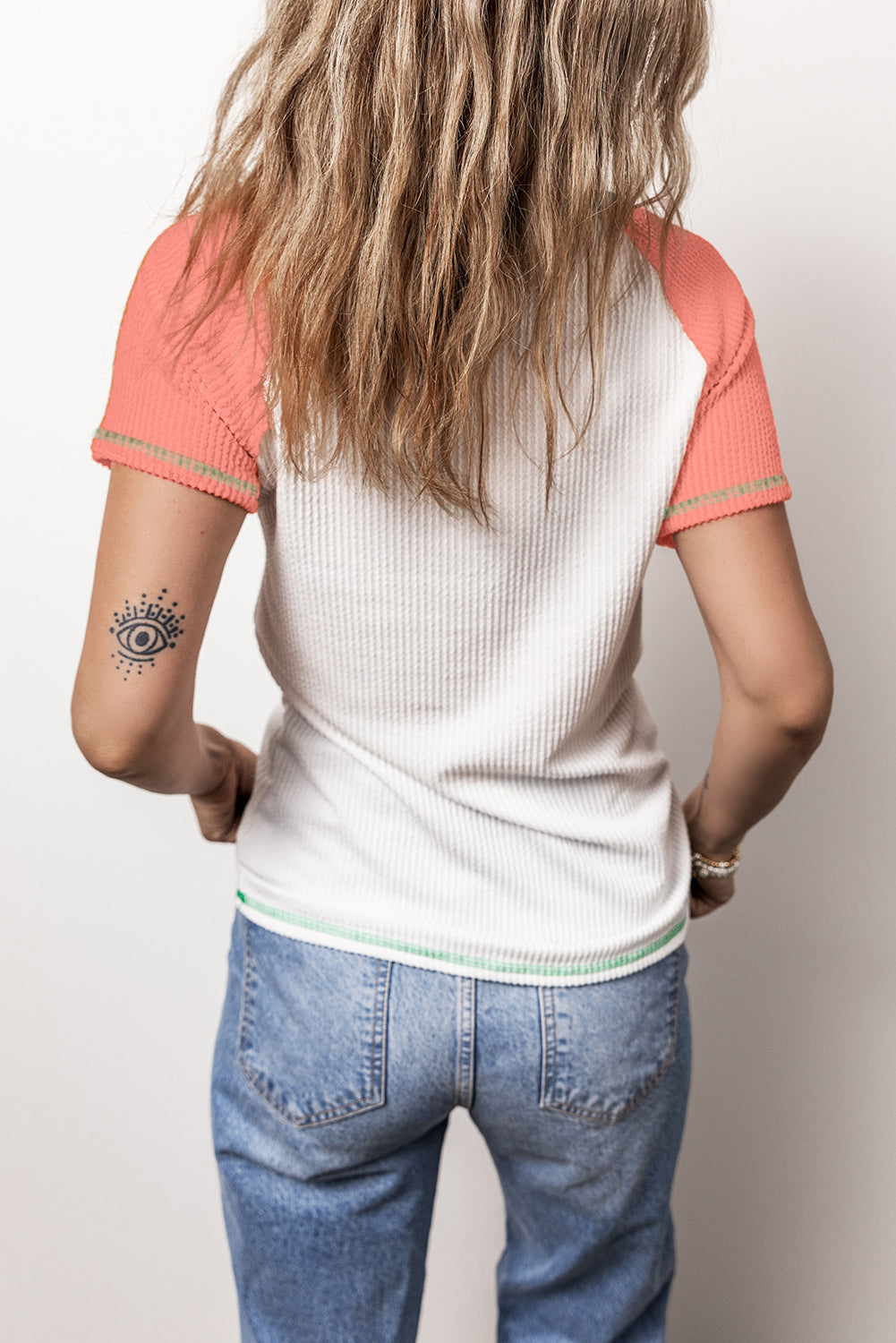 T Shirt for Women Raglan-Sleeve Henley
